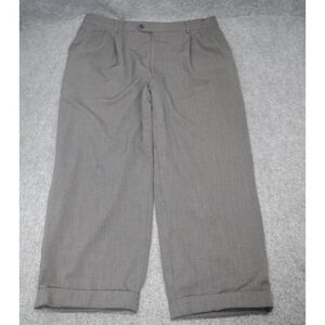 Pronto Uomo‎ Wool Dress Pants Men's 42 (Actual 38in) Waist Gray Pleated Front